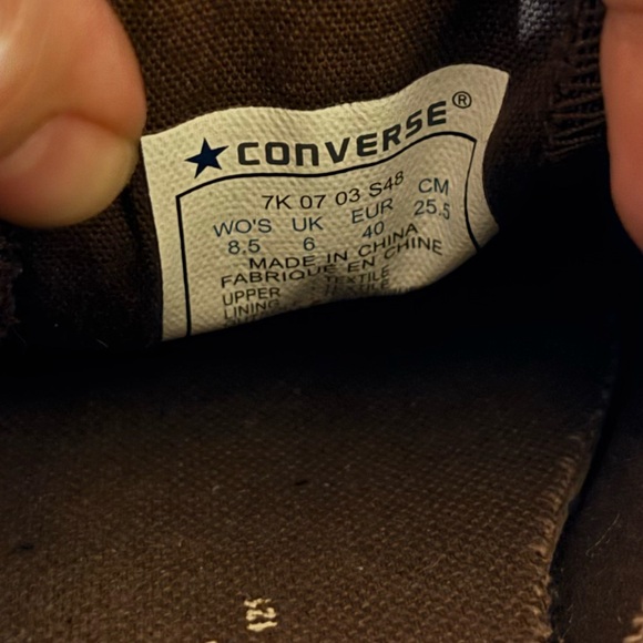 Converse Distressed Patchwork Slip-On Sneakers Y2K Grunge Aesthetic Women’s 8.5 - Picture 3 of 9